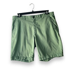 Michael Kors Stretch Cotton Shorts Men Sage Green Casual Size 36